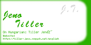 jeno tiller business card